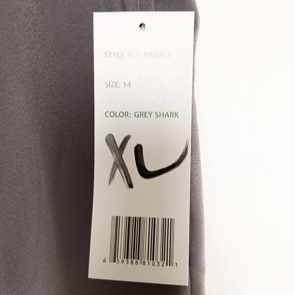 Focus 2000 Grey Shark Dress Pants Women’s Size 14 Straight Leg NWT Flattering - Picture 6 of 9